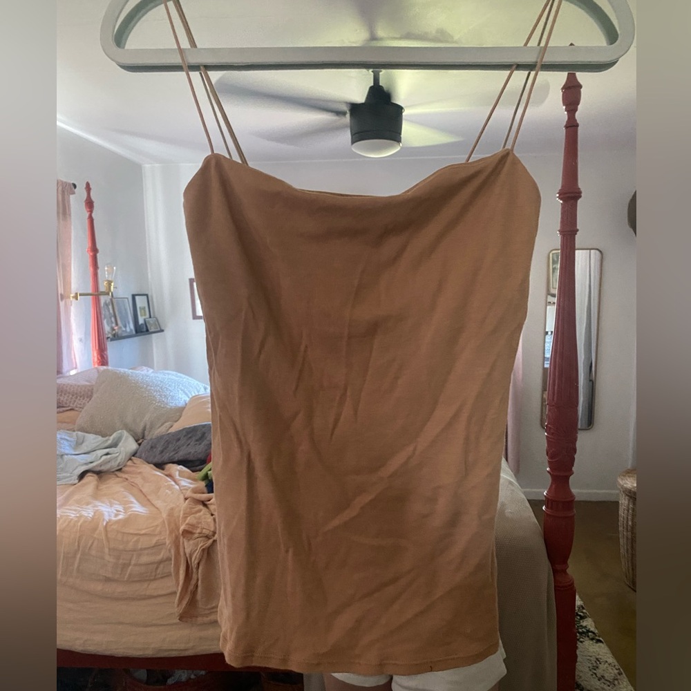 Enzo Costa Built in Bra Essential Strappy Tank